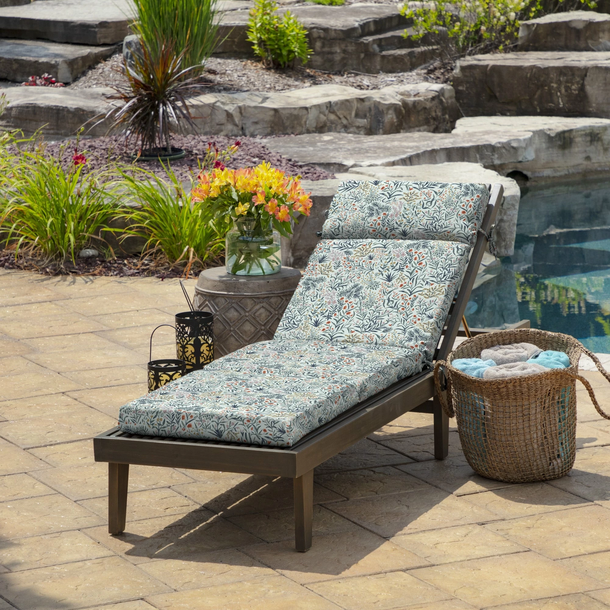 Cheapest 👍 Arden Selections Outdoor 72 X 21 In. Chaise Lounge Cushion Millennial- Valois Leaf 🛒 - Image 5