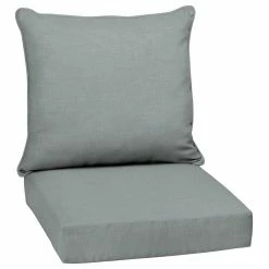 Top 10 ⭐ Arden Selections 24-inch Outdoor Solid Color Deep Seat Cushion Set Stone Grey Texture 🎁