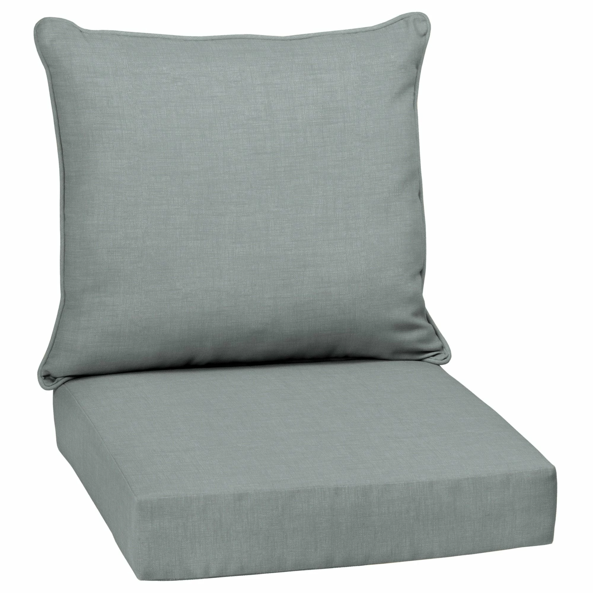Top 10 ⭐ Arden Selections 24-inch Outdoor Solid Color Deep Seat Cushion Set Stone Grey Texture 🎁