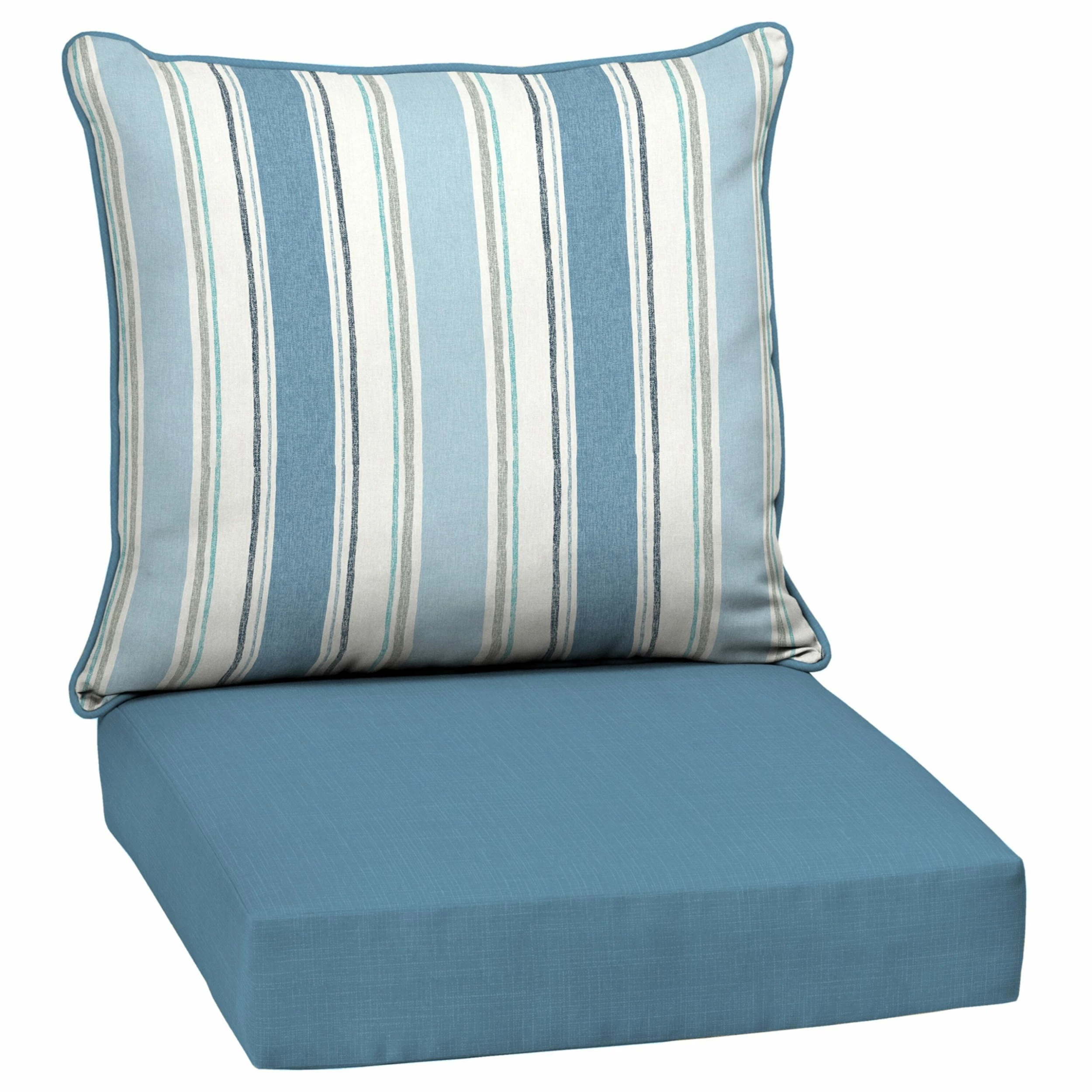 Top 10 ๐งจ Arden Selections Outdoor Deep Seating Cushion Set 24 X 24 - 46.5"L X 24"W French Blue Linen Stripe ๐คฉ 1 Top 10 ๐งจ Arden Selections Outdoor Deep Seating Cushion Set 24 X 24 - 46.5"L X 24"W French Blue Linen Stripe ๐คฉ