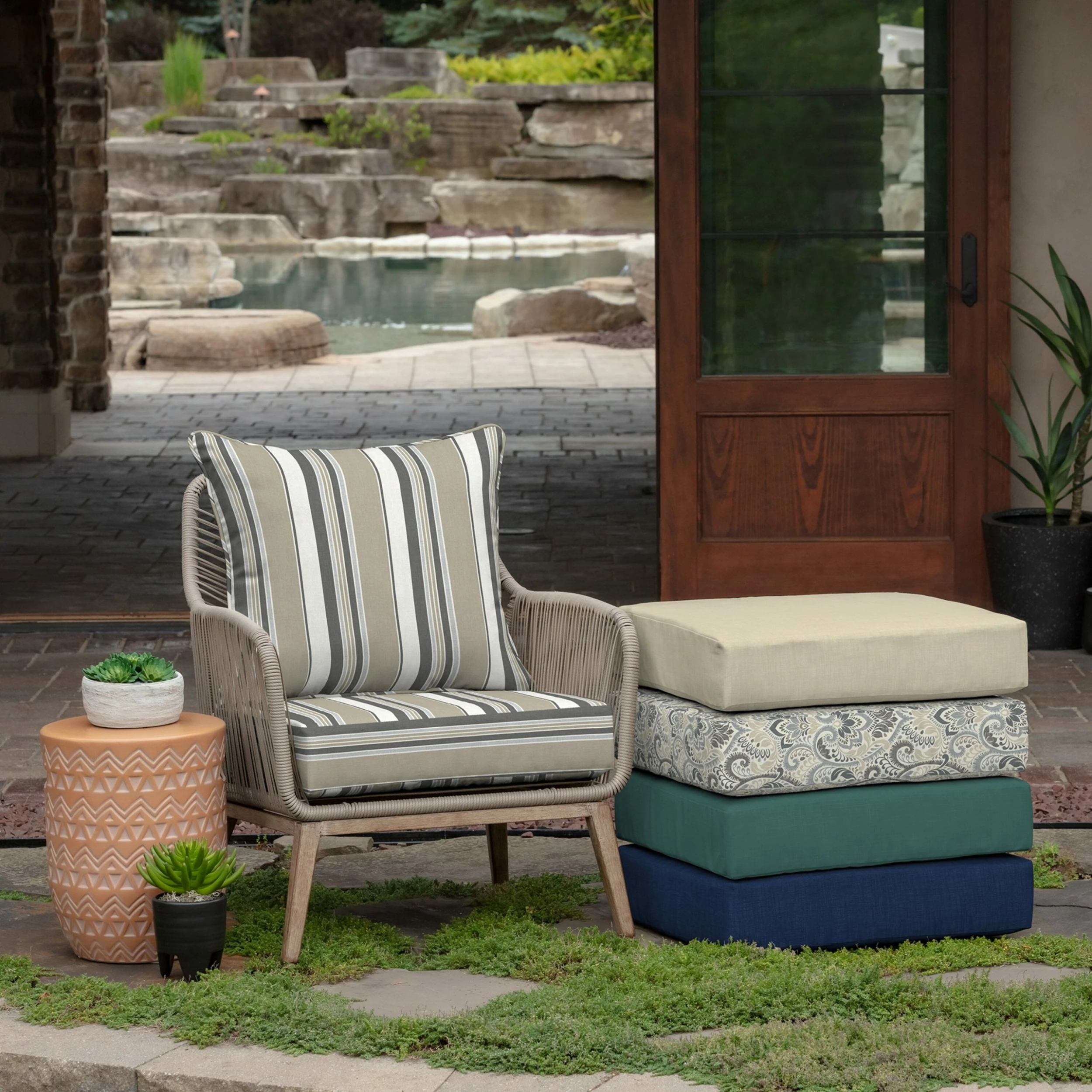 Top 10 ๐งจ Arden Selections Outdoor Deep Seating Cushion Set 24 X 24 - 46.5"L X 24"W French Blue Linen Stripe ๐คฉ 9 Top 10 ๐งจ Arden Selections Outdoor Deep Seating Cushion Set 24 X 24 - 46.5"L X 24"W French Blue Linen Stripe ๐คฉ - Image 9