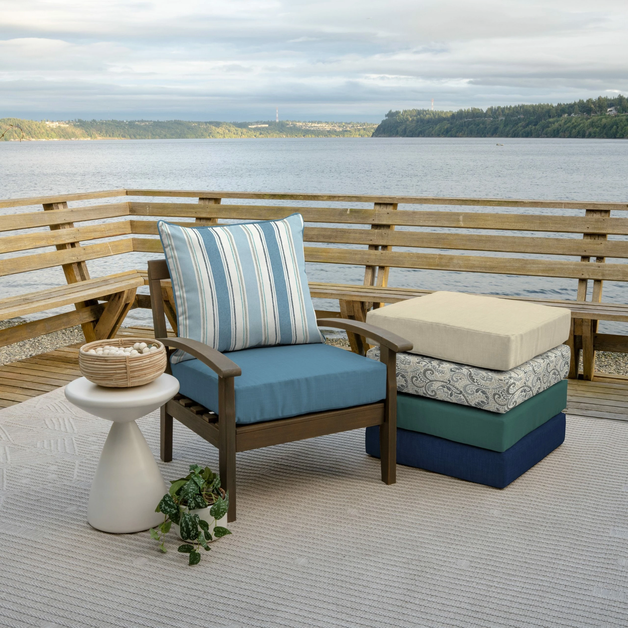 Top 10 ๐งจ Arden Selections Outdoor Deep Seating Cushion Set 24 X 24 - 46.5"L X 24"W French Blue Linen Stripe ๐คฉ 12 Top 10 ๐งจ Arden Selections Outdoor Deep Seating Cushion Set 24 X 24 - 46.5"L X 24"W French Blue Linen Stripe ๐คฉ - Image 12
