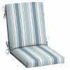 New 💯 Arden Selections Outdoor Dining Chair Cushion - 44"L X 20"W - 44"L X 20"W French Blue Linen Stripe 🛒