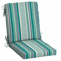 New 💯 Arden Selections Outdoor Dining Chair Cushion - 44"L X 20"W - 44"L X 20"W French Blue Linen Stripe 🛒 -Arden Selections Shop Arden Selections Outdoor Dining Chair Cushion 20 x 20 18