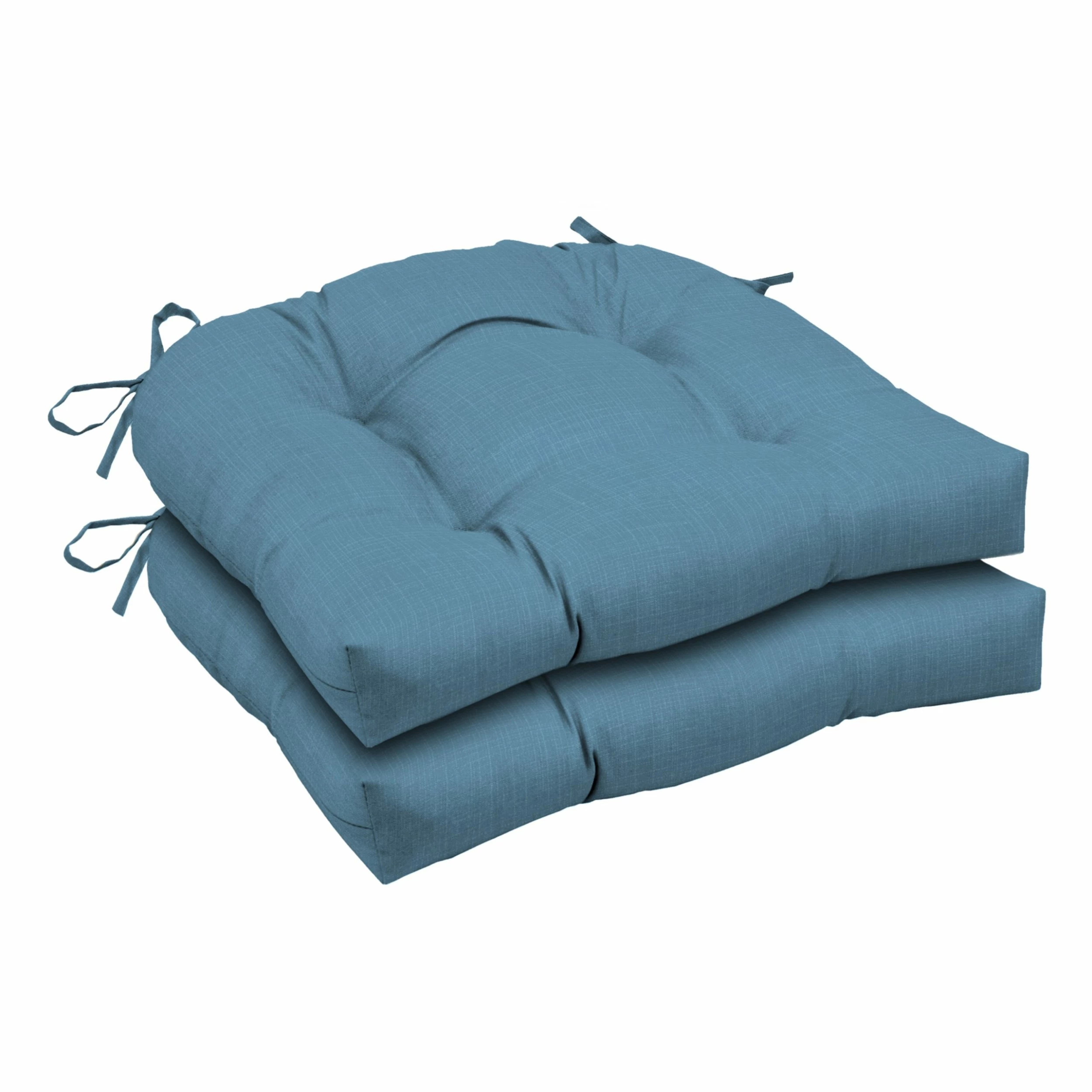 Brand new 👏 Arden Selections Outdoor Wicker Chair Cushion (2 Pack) - 18"L X 20"W - 18"L X 20"W French Blue Texture 👏 1 Brand new 👏 Arden Selections Outdoor Wicker Chair Cushion (2 Pack) - 18"L X 20"W - 18"L X 20"W French Blue Texture 👏