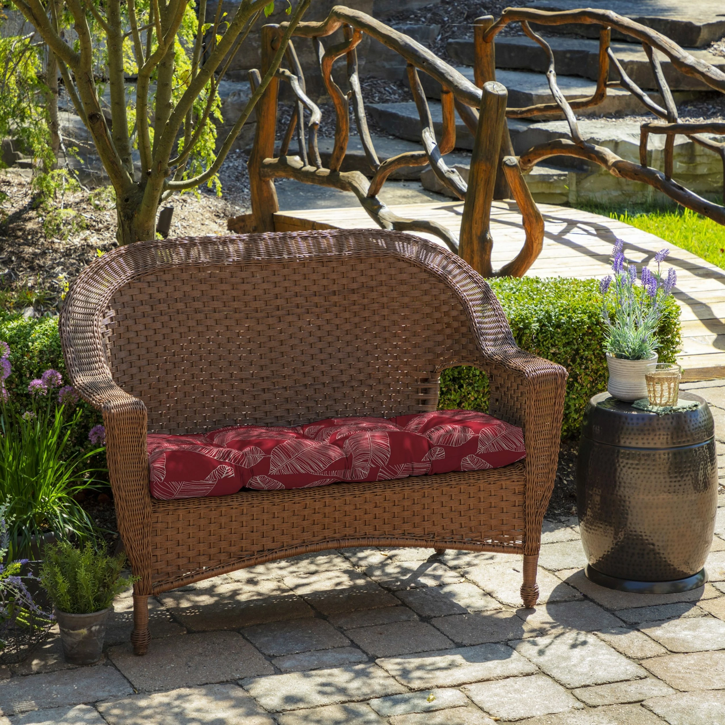 Best Pirce ๐ Arden Selections Outdoor Wicker Settee Cushion - 18"L X 41.5"W - 18"L X 41.5"W ๐ 2 Best Pirce ๐ Arden Selections Outdoor Wicker Settee Cushion - 18"L X 41.5"W - 18"L X 41.5"W ๐ - Image 2