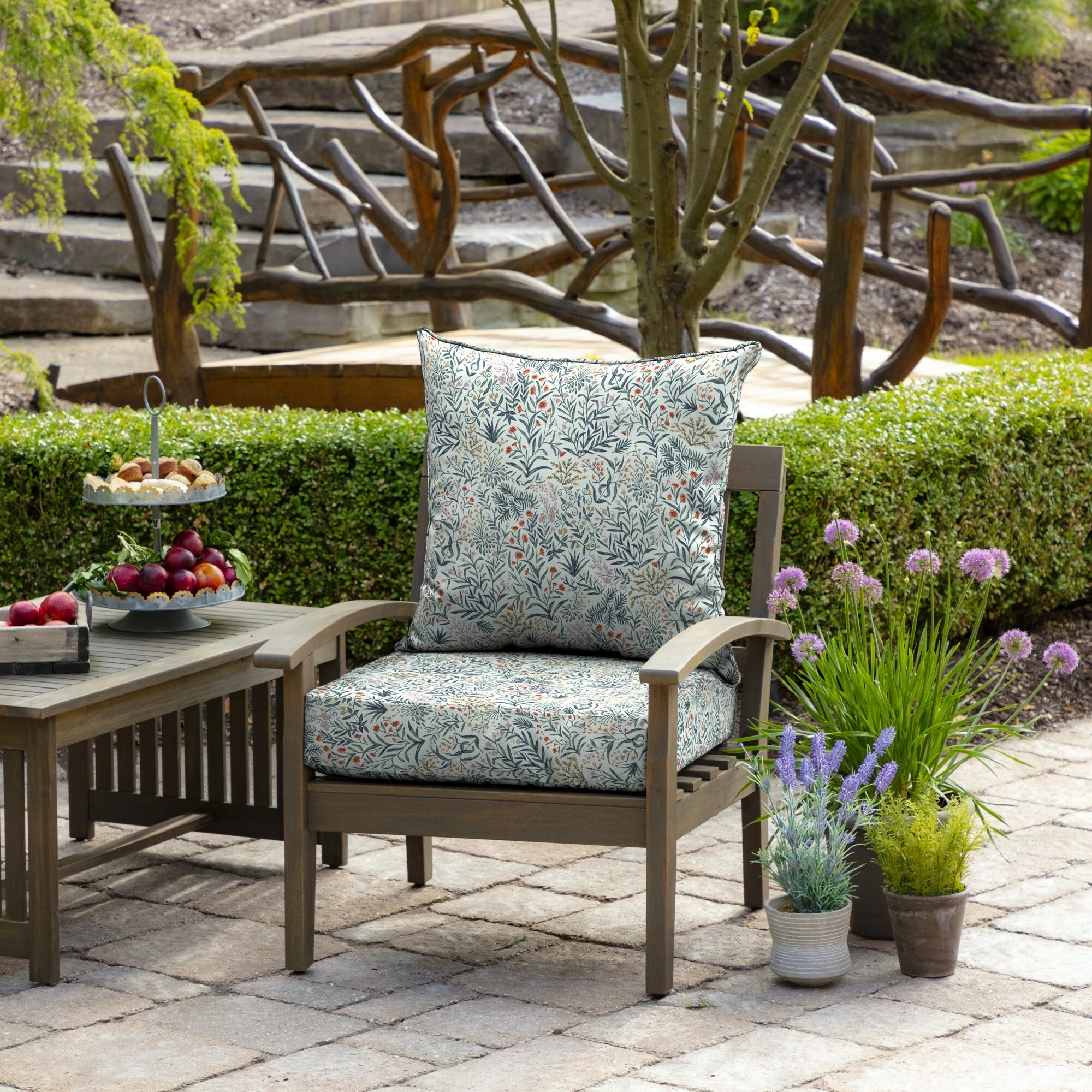Best Sale 🎉 Arden Selections Pistachio Botanical Outdoor 24 In. Conversation Set Cushion - 24 (L) X 24 (W) X 5.75 (H) 🔥 - Image 2