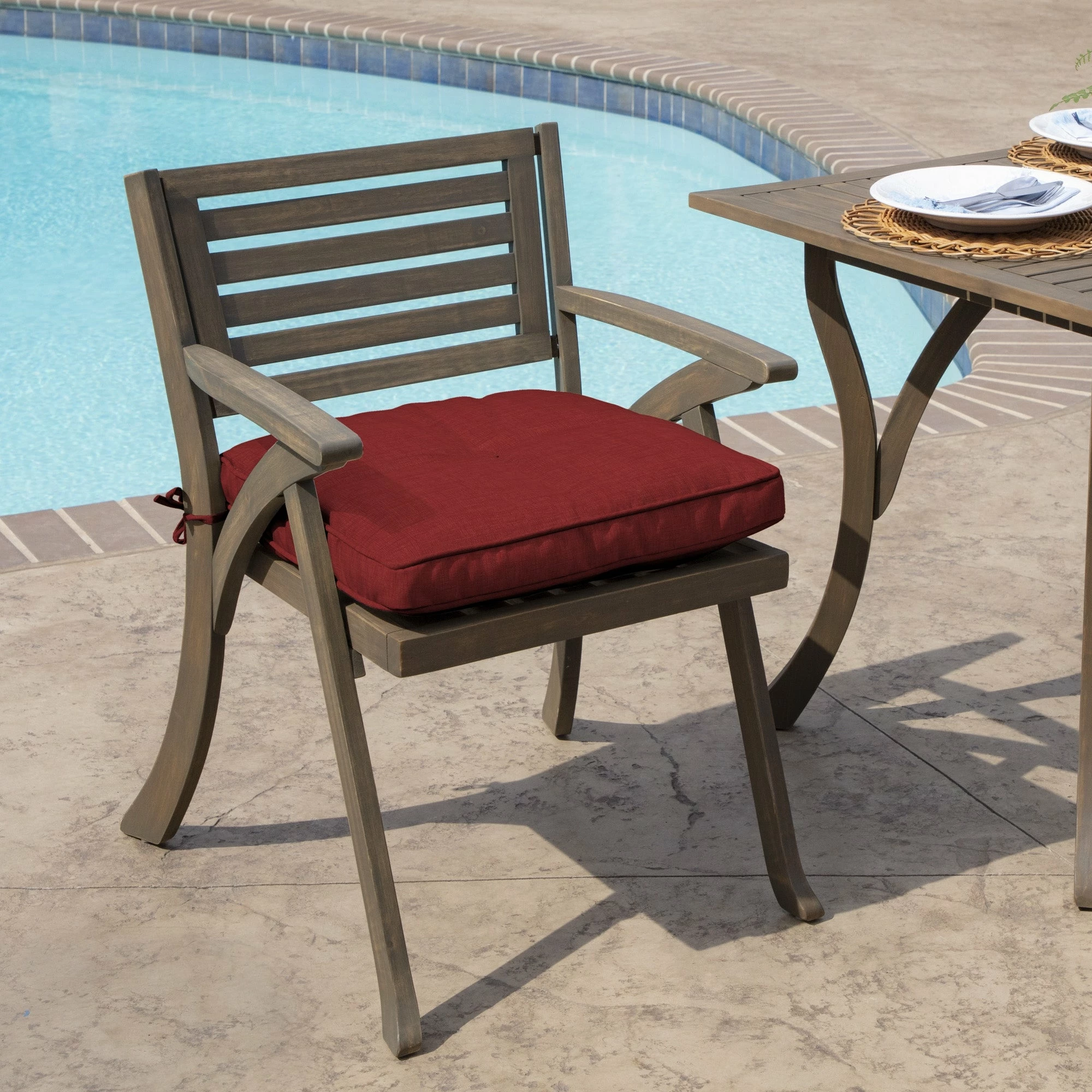 Top 10 🔔 Arden Selections Plush PolyFill 20 X 20 In. Solid Leala Outdoor Dining Seat Cushion Ruby Red Leala 💯 - Image 6