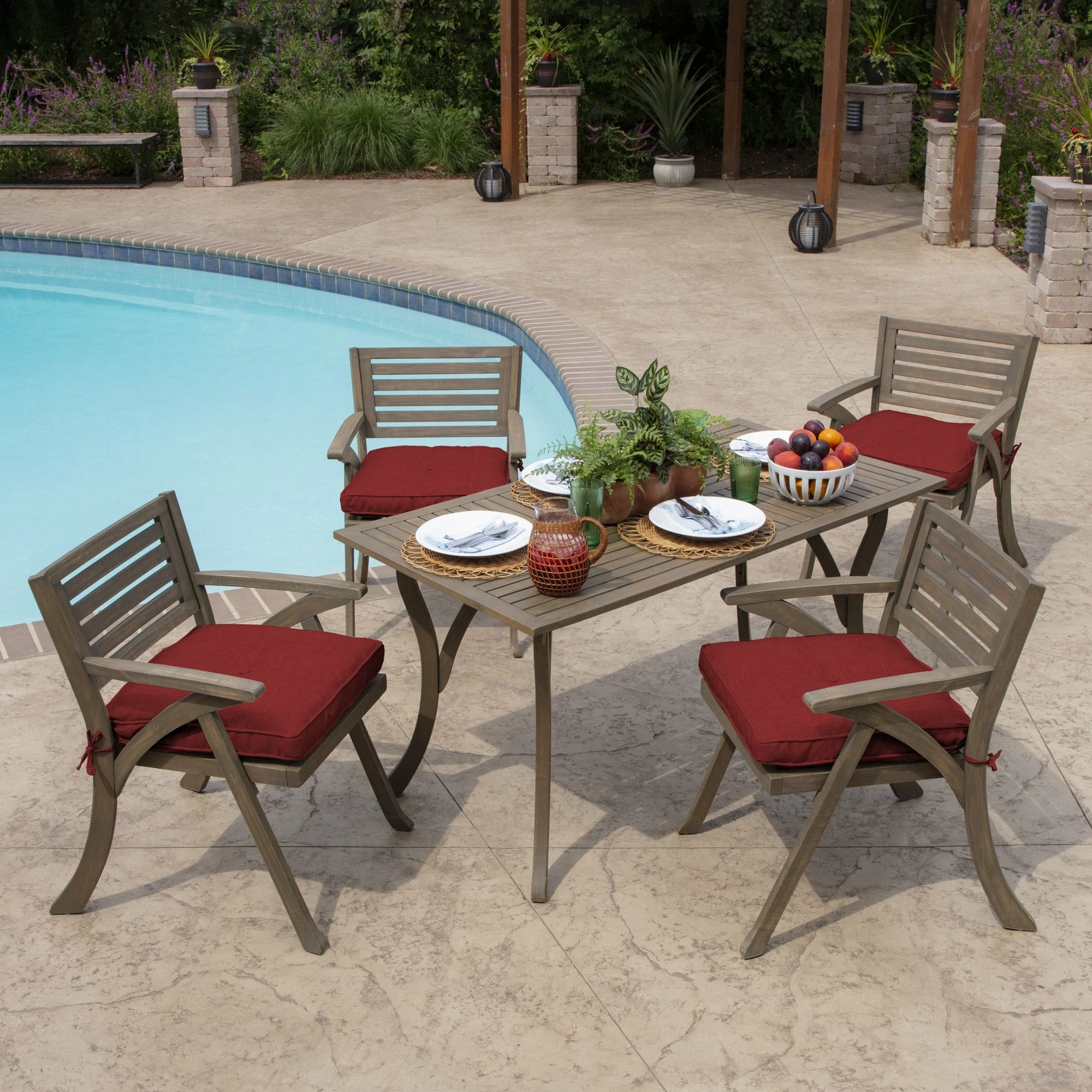 Top 10 🔔 Arden Selections Plush PolyFill 20 X 20 In. Solid Leala Outdoor Dining Seat Cushion Ruby Red Leala 💯 - Image 7