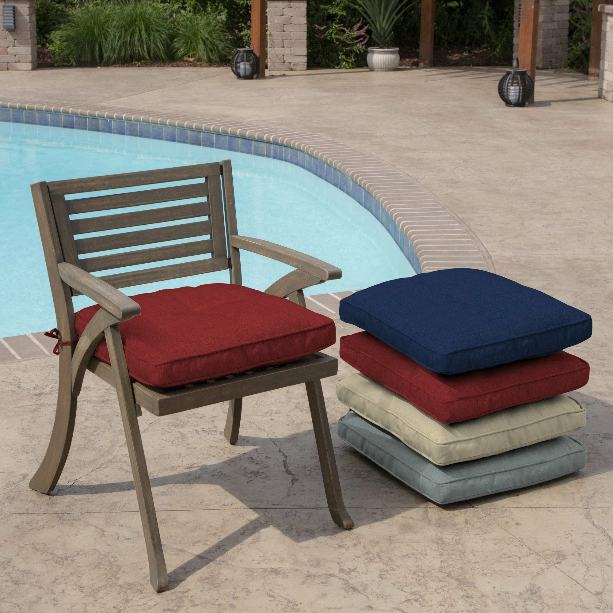 Top 10 🔔 Arden Selections Plush PolyFill 20 X 20 In. Solid Leala Outdoor Dining Seat Cushion Ruby Red Leala 💯 - Image 8