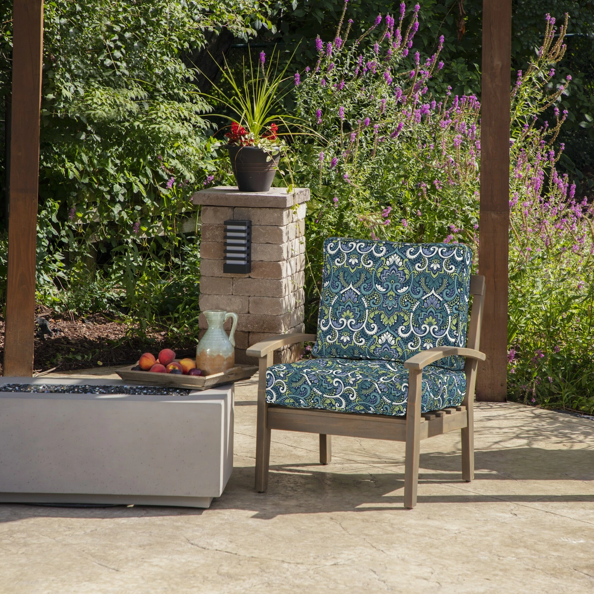 Top 10 โค๏ธ Arden Selections Plush PolyFill 24 X 24 In. Outdoor Deep Seat Cushion Set Sapphire Blue Leala Blue ๐ - Image 12