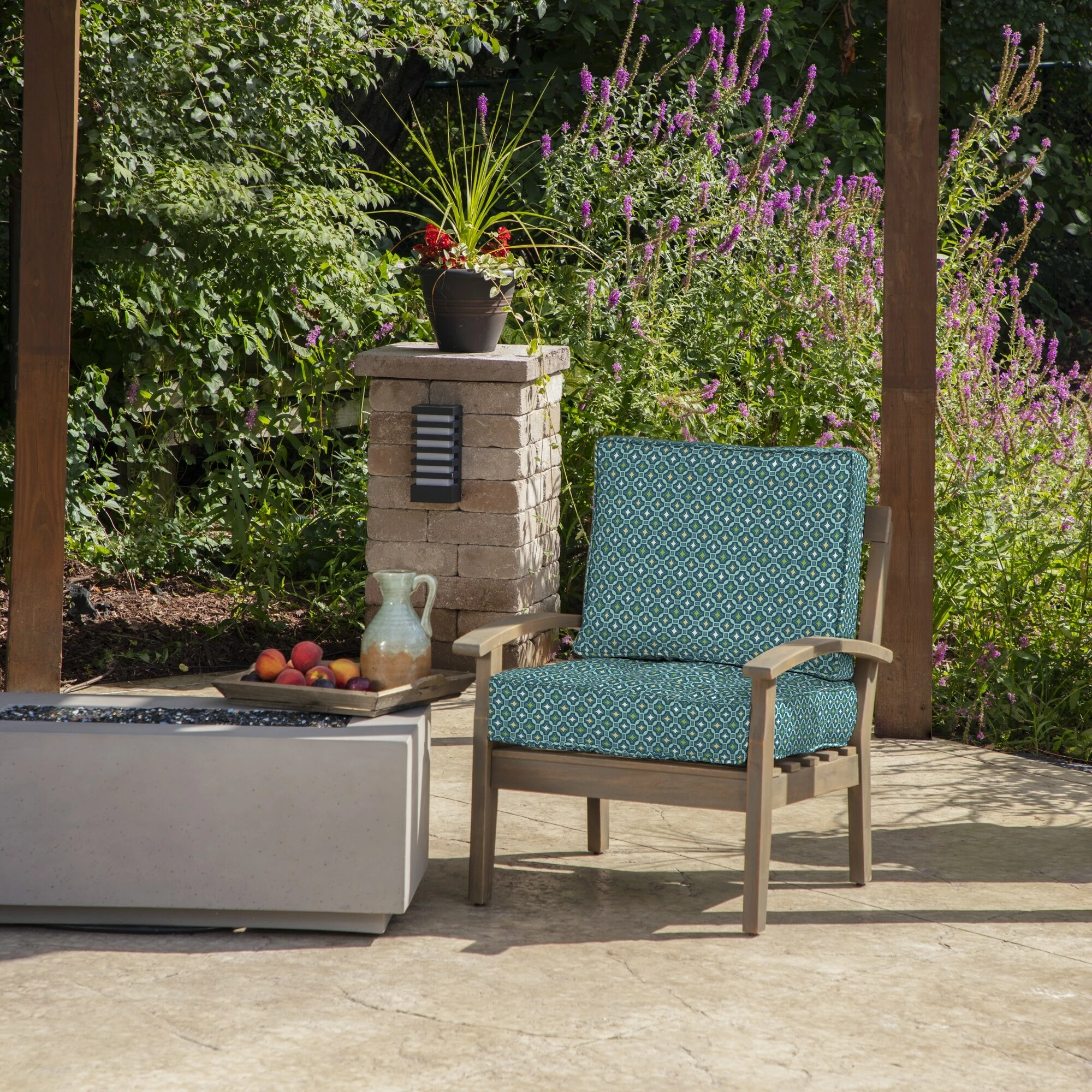 Top 10 โค๏ธ Arden Selections Plush PolyFill 24 X 24 In. Outdoor Deep Seat Cushion Set Sapphire Blue Leala Blue ๐ - Image 6