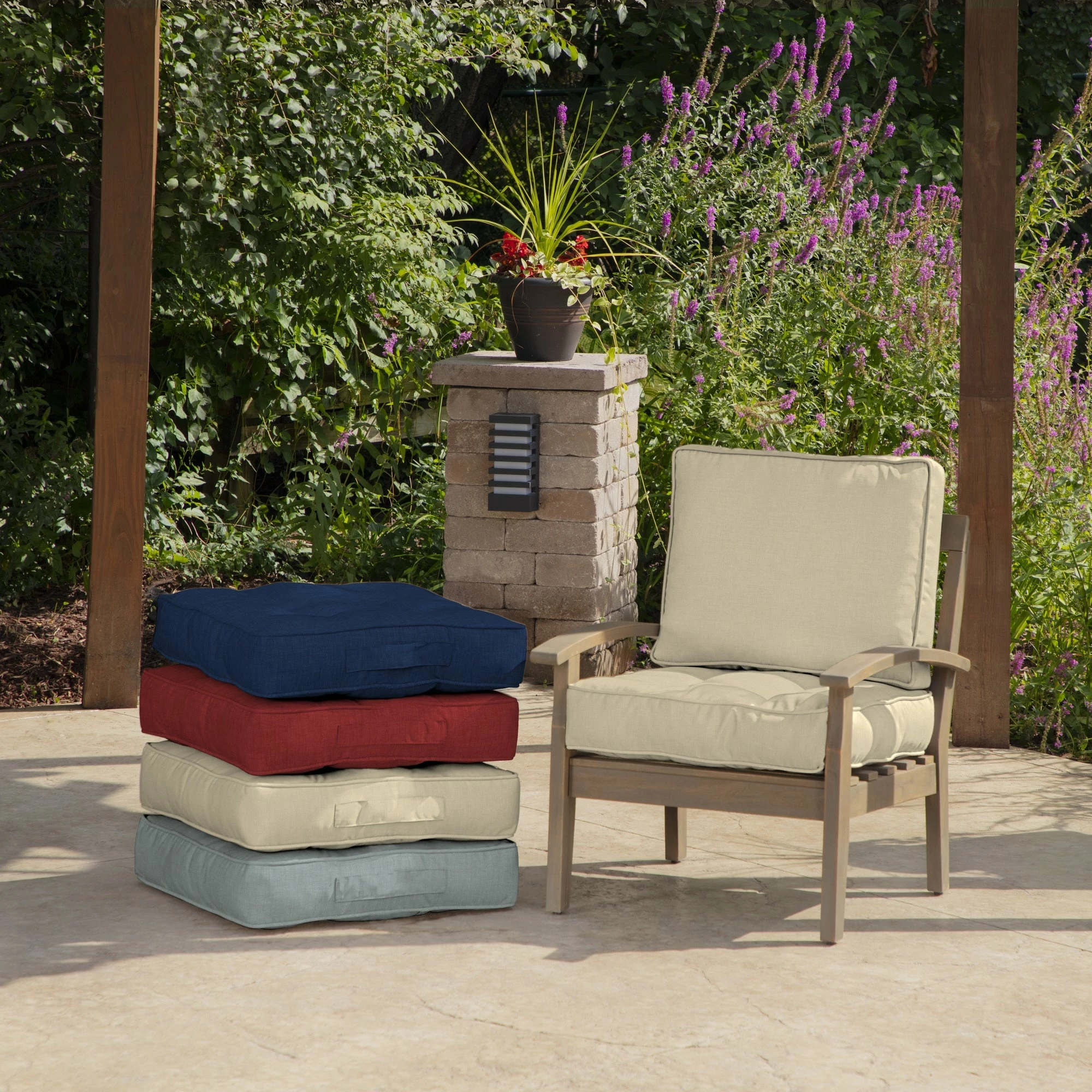 Promo ๐ Arden Selections Plush PolyFill 24 X 24 In. Solid Leala Outdoor Deep Seat Cushion Set Stone Grey Leala ๐ 8 Promo ๐ Arden Selections Plush PolyFill 24 X 24 In. Solid Leala Outdoor Deep Seat Cushion Set Stone Grey Leala ๐ - Image 8