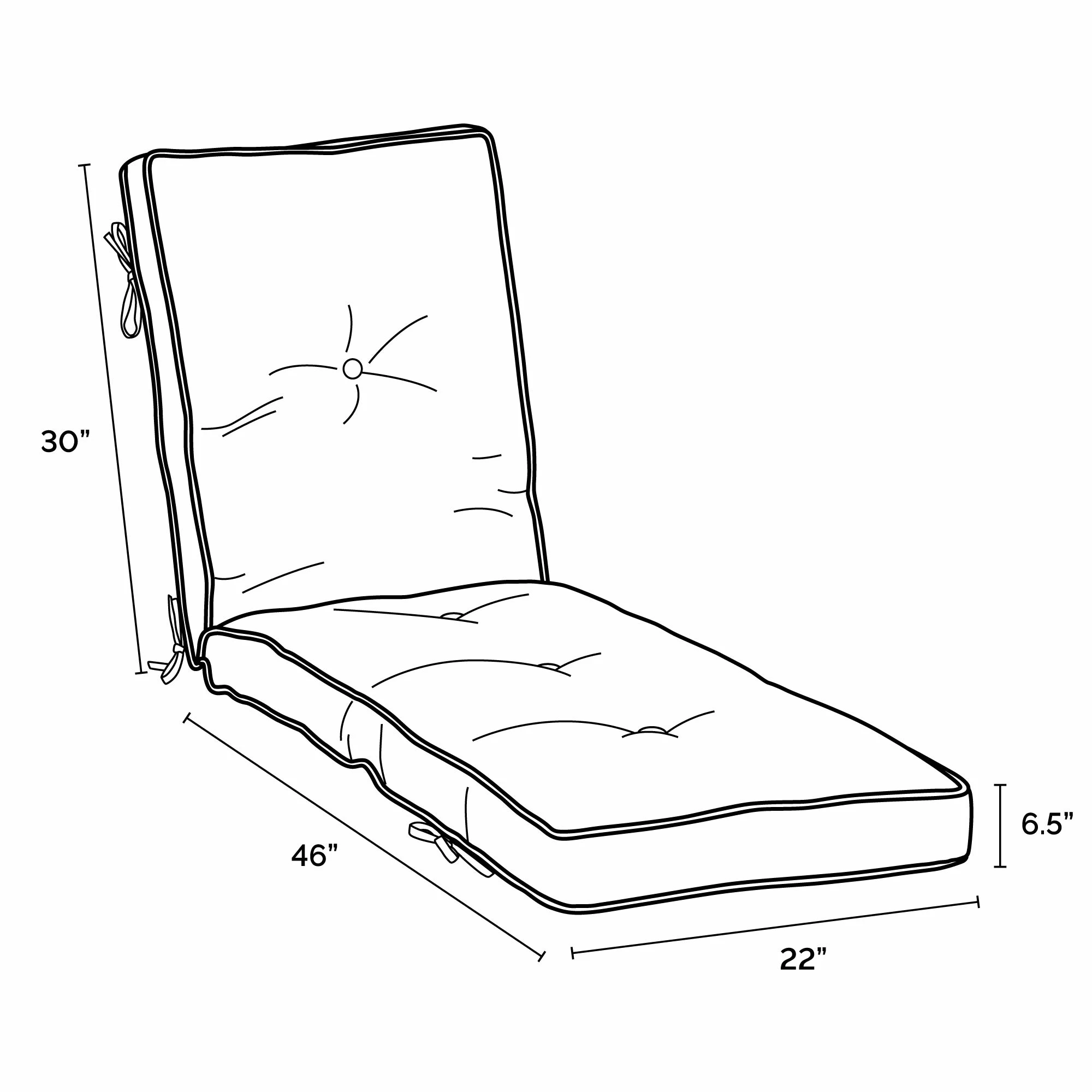 New ⌛ Arden Selections Plush PolyFill 76 X 22 In. Indulge Outdoor Chaise Lounge Cushion Black Simone Tropical 😍 - Image 2