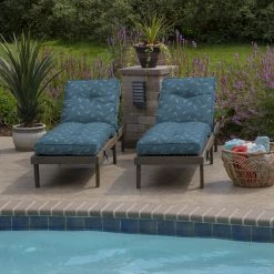 Best Sale 🛒 Arden Selections Plush PolyFill 76 X 22 In. Outdoor Chaise Lounge Cushion Alana Blue Tile 👍 21 Best Sale 🛒 Arden Selections Plush PolyFill 76 X 22 In. Outdoor Chaise Lounge Cushion Alana Blue Tile 👍 -Arden Selections Shop Arden Selections Plush BlowFill 76 x 22 in. Outdoor Chaise Lounge Cushion 6