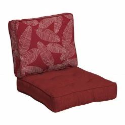 Coupon 🥰 Arden Selections PolyFill Outdoor Deep Seating Cushion Set 24 X 24 - 43"L X 24"W Red Leaf Palm 🧨 -Arden Selections Shop Arden Selections PolyFill Outdoor Deep Seating Cushion Set 24 x 24 4