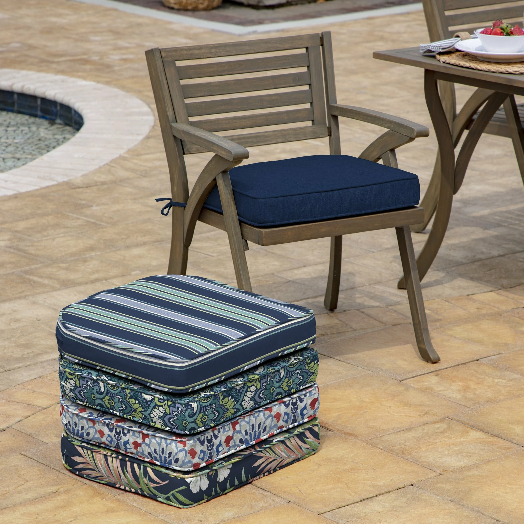 Hot Sale 🛒 Arden Selections ProFoam 19 X 20 In Outdoor Rounded Back Seat Cushion Sapphire Blue Leala 😍 5 Hot Sale 🛒 Arden Selections ProFoam 19 X 20 In Outdoor Rounded Back Seat Cushion Sapphire Blue Leala 😍 - Image 5