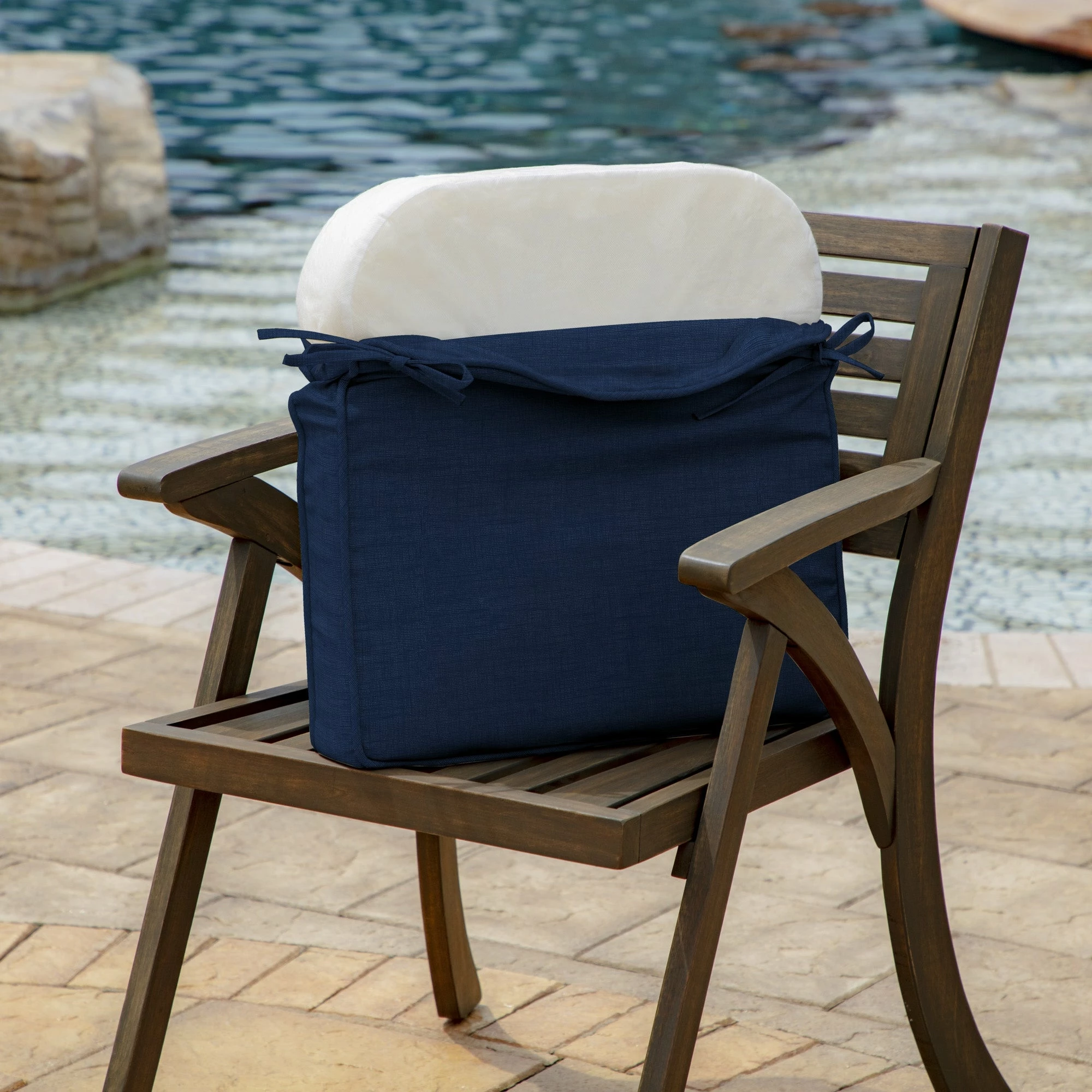 Hot Sale 🛒 Arden Selections ProFoam 19 X 20 In Outdoor Rounded Back Seat Cushion Sapphire Blue Leala 😍 7 Hot Sale 🛒 Arden Selections ProFoam 19 X 20 In Outdoor Rounded Back Seat Cushion Sapphire Blue Leala 😍 - Image 7