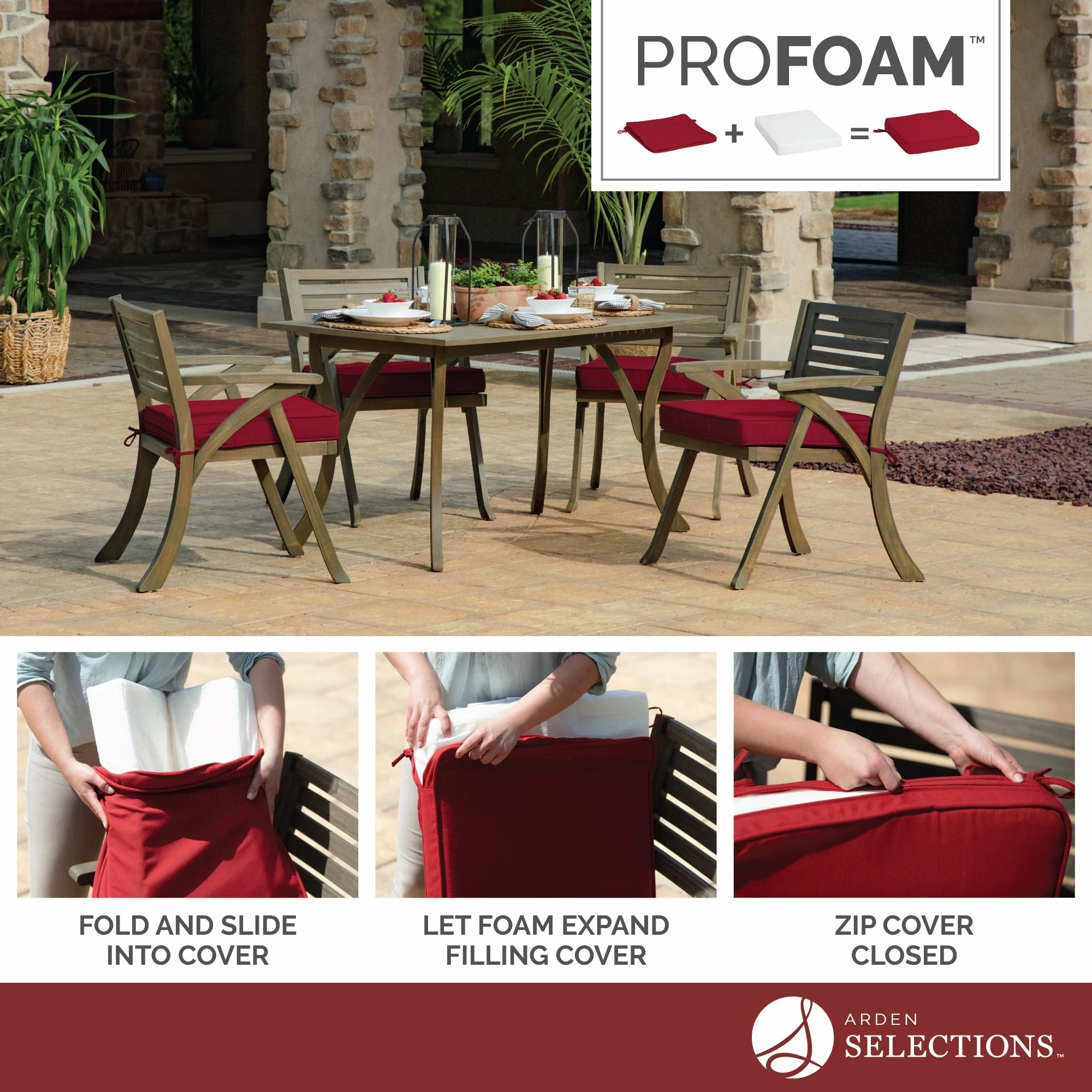 Promo ๐ Arden Selections ProFoam 19 X 20 In Outdoor Rounded Back Seat Cushion Cover Sapphire Aurora Blue Stripe ๐ - Image 6