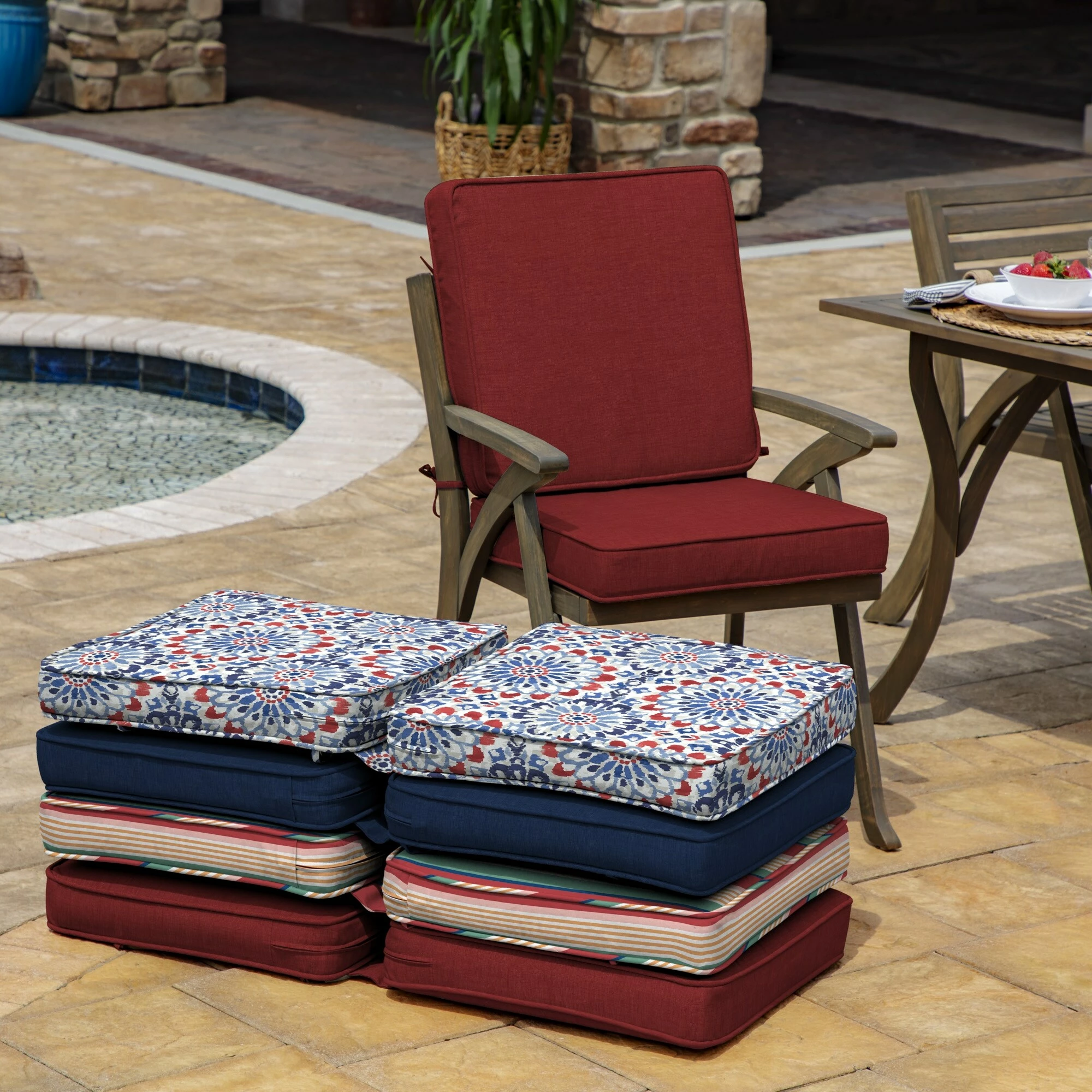 Cheapest ๐ฏ Arden Selections ProFoam 20 X 20 In Outdoor Dining Chair Cushion Sapphire Aurora Blue Stripe ๐ 14 Cheapest ๐ฏ Arden Selections ProFoam 20 X 20 In Outdoor Dining Chair Cushion Sapphire Aurora Blue Stripe ๐ - Image 14