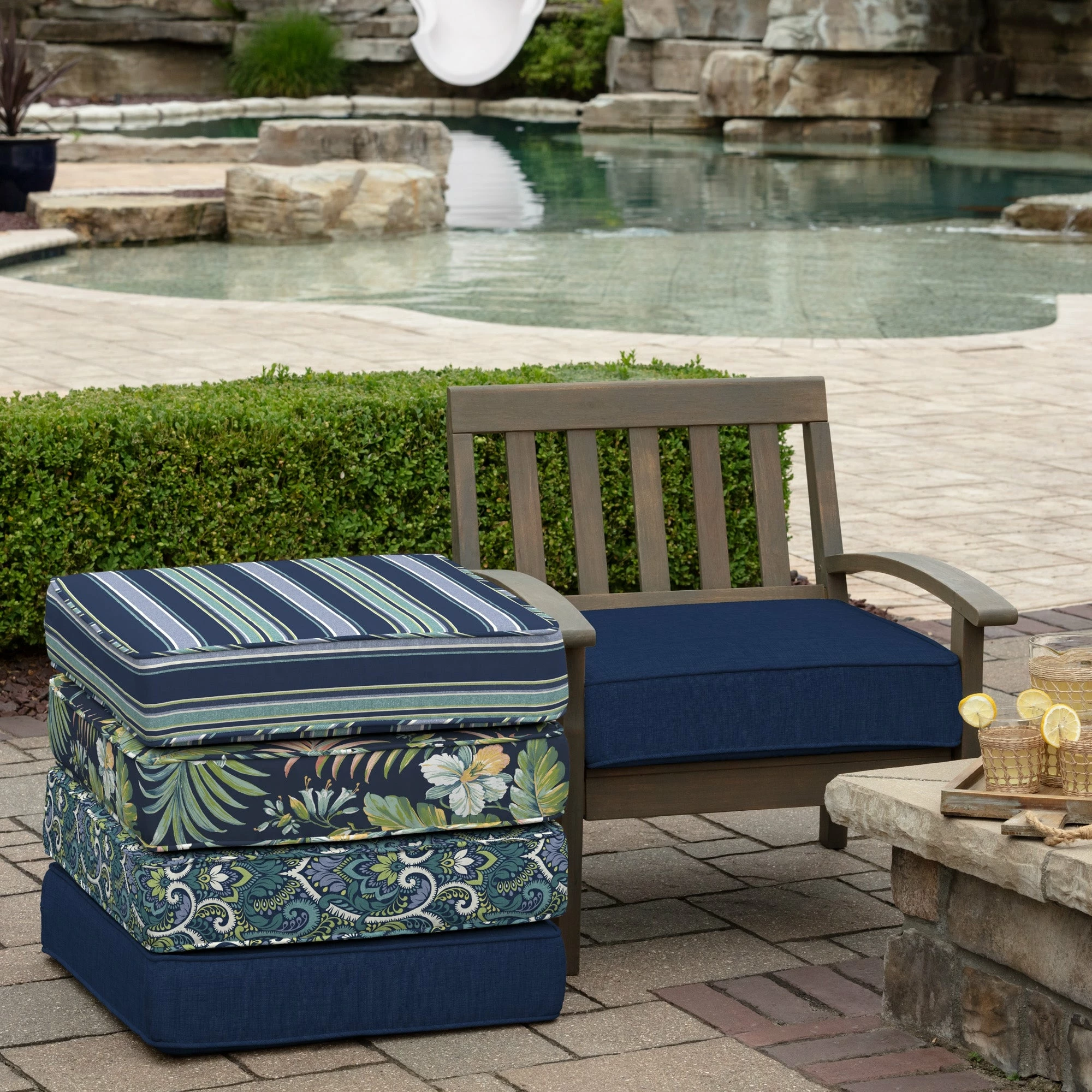 Cheap ๐ Arden Selections ProFoam 24 X 24 In Outdoor Deep Seat Bottom Navy Palmira Paisley ๐ 5 Cheap ๐ Arden Selections ProFoam 24 X 24 In Outdoor Deep Seat Bottom Navy Palmira Paisley ๐ - Image 5