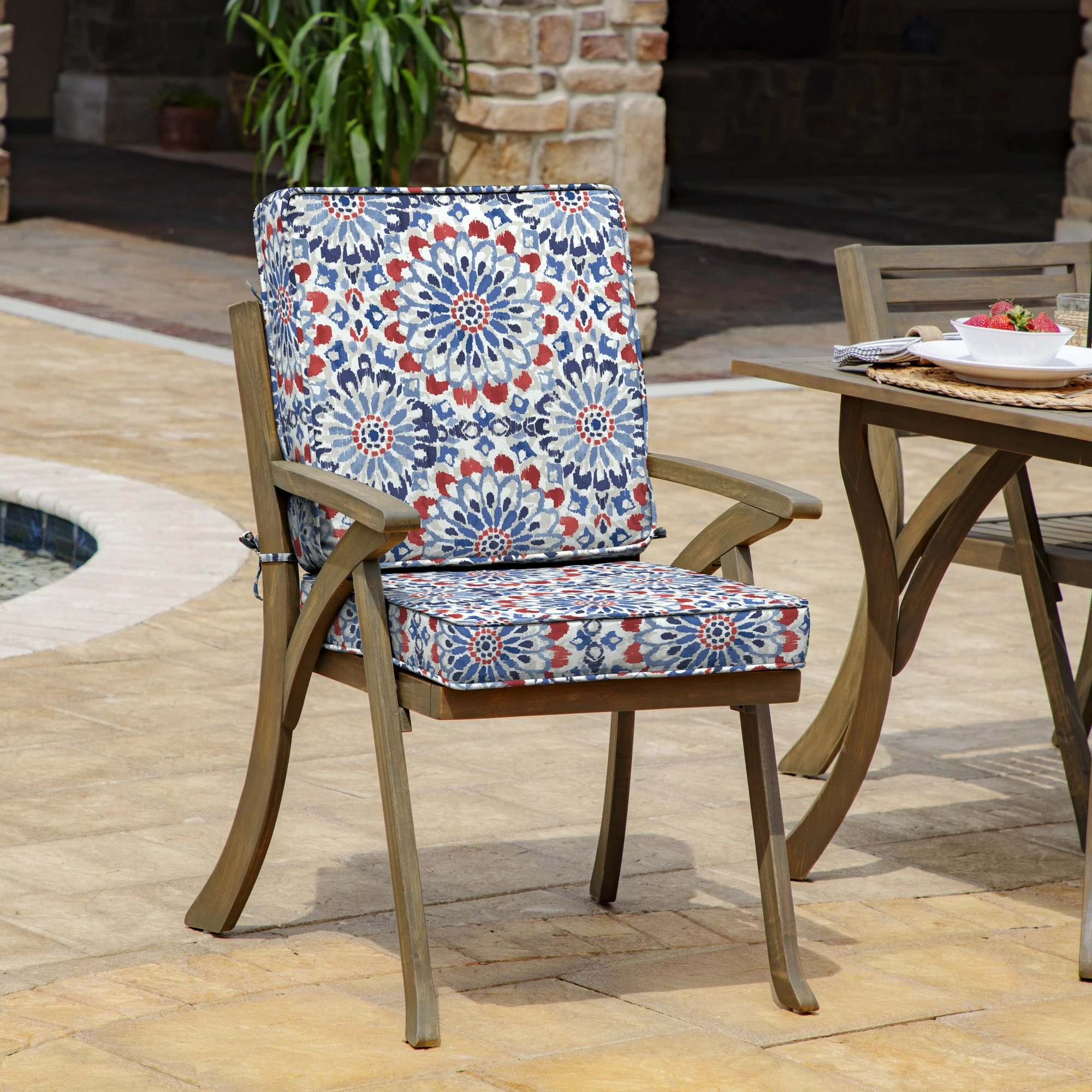 Brand new โ Arden Selections ProFoam 40 X 20 In Outdoor Dining Chair Cushion Cover Sapphire Aurora Blue Stripe ๐ 12 Brand new โ Arden Selections ProFoam 40 X 20 In Outdoor Dining Chair Cushion Cover Sapphire Aurora Blue Stripe ๐ - Image 12