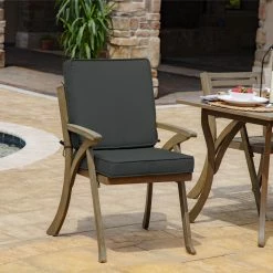 Best Pirce 🎁 Arden Selections ProFoam 40 X 20 In Outdoor Dining Chair Cushion Cover Slate Grey 💯 -Arden Selections Shop Arden Selections ProFoam 40 x 20 in Outdoor Dining Chair Cushion Cover 26