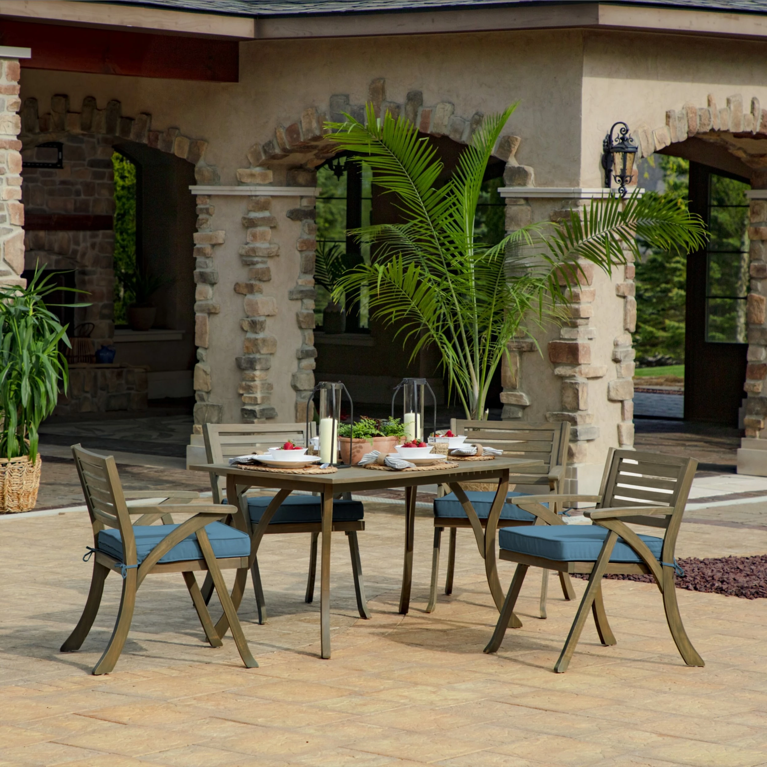 Best Sale 🌟 Arden Selections ProFoam Essentials Outdoor Seat Cushion 20 X 20 French Blue Texture 🤩 3 Best Sale 🌟 Arden Selections ProFoam Essentials Outdoor Seat Cushion 20 X 20 French Blue Texture 🤩 - Image 3