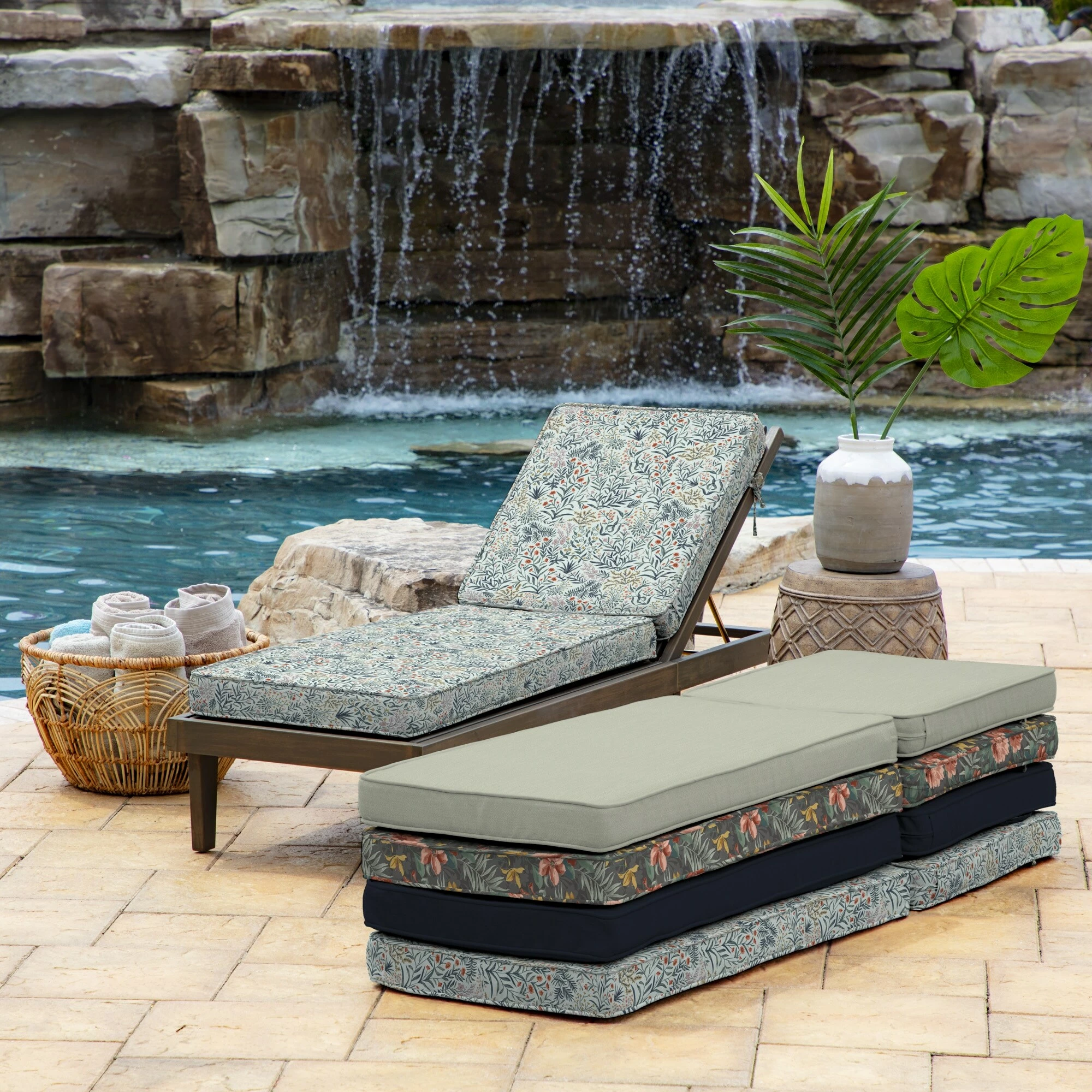 Cheap 👏 Arden Selections ProFoam Outdoor Chaise Cushion Sapphire Aurora Blue Stripe 🎁 15 Cheap 👏 Arden Selections ProFoam Outdoor Chaise Cushion Sapphire Aurora Blue Stripe 🎁 - Image 15