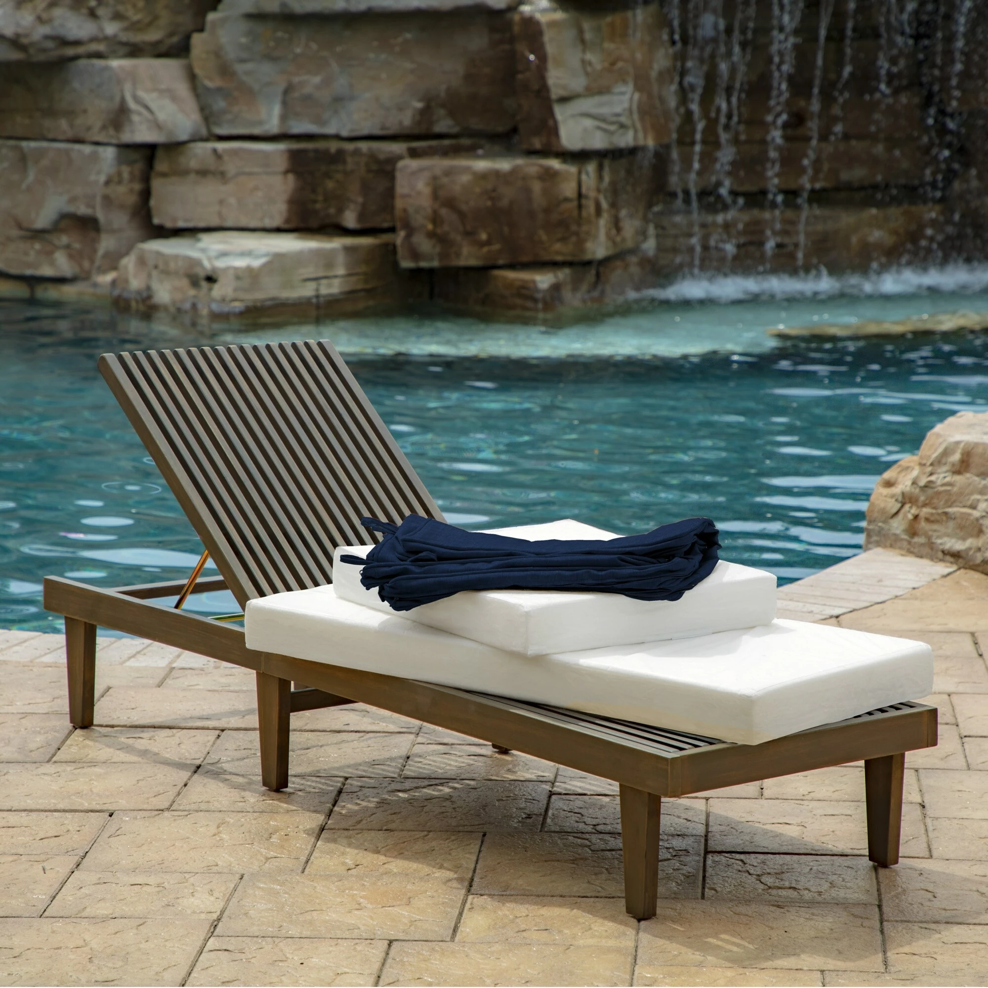 Cheap 👏 Arden Selections ProFoam Outdoor Chaise Cushion Sapphire Aurora Blue Stripe 🎁 7 Cheap 👏 Arden Selections ProFoam Outdoor Chaise Cushion Sapphire Aurora Blue Stripe 🎁 - Image 7