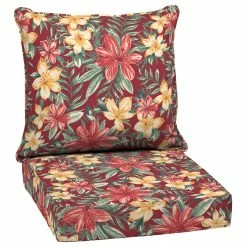 Buy 😍 Arden Selections Ruby Clarissa Tropical Outdoor Deep Seat Cushion Set - 24 W X 24 D In. 🎉