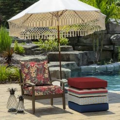 Buy 😍 Arden Selections Ruby Clarissa Tropical Outdoor Deep Seat Cushion Set - 24 W X 24 D In. 🎉 -Arden Selections Shop Arden Selections Ruby Clarissa Tropical Outdoor Deep Seat Set 3