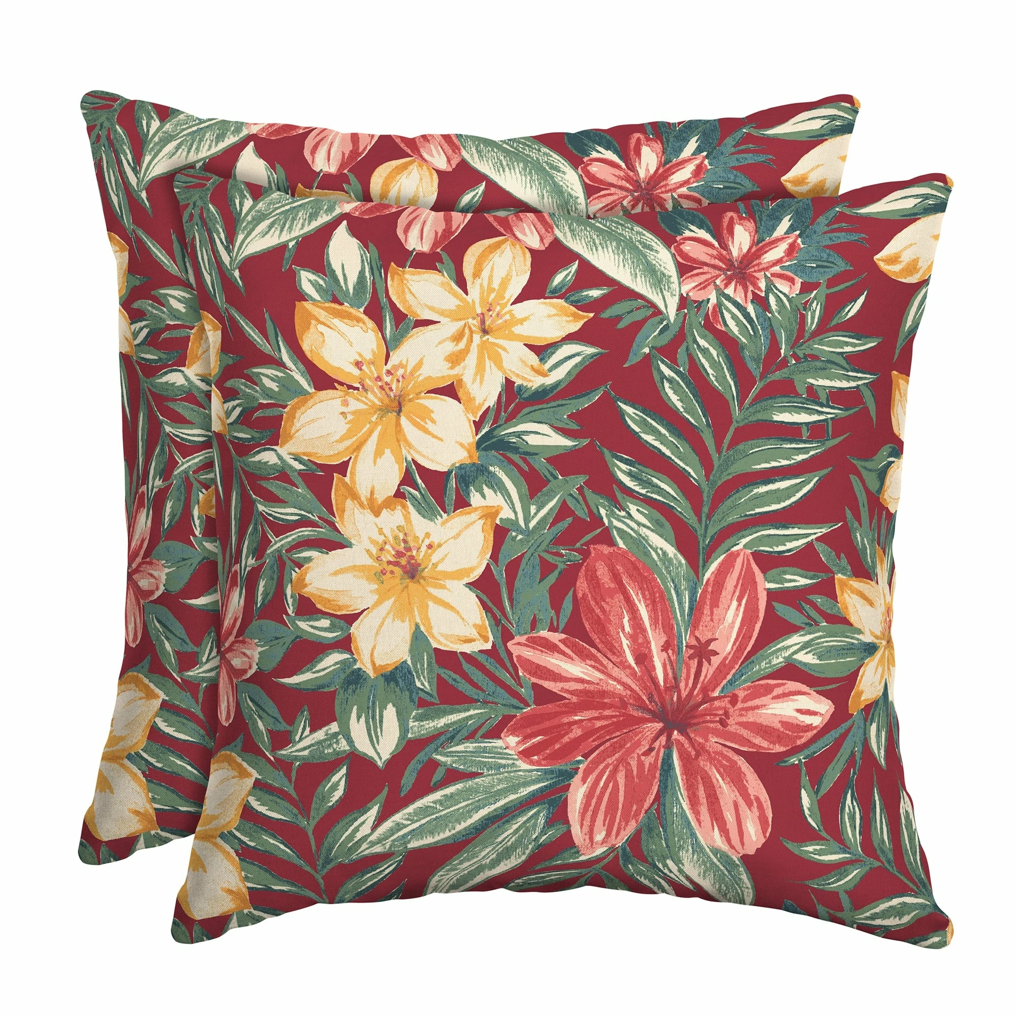 Buy ๐ฅ Arden Selections Ruby Clarissa Tropical Outdoor Square Pillow (2-Pack) - 16" W X 16" D ๐ 1 Buy ๐ฅ Arden Selections Ruby Clarissa Tropical Outdoor Square Pillow (2-Pack) - 16" W X 16" D ๐