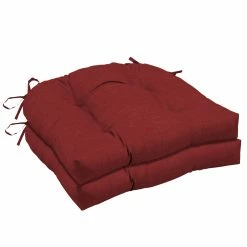 Outlet 🛒 Arden Selections Ruby Red Leala Wicker Seat Cushion 2-pack - 18 In L X 20 In W X 5 In H ✔️