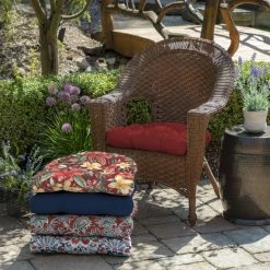 Outlet ๐ Arden Selections Ruby Red Leala Wicker Seat Cushion 2-pack - 18 In L X 20 In W X 5 In H โ๏ธ 11 Outlet ๐ Arden Selections Ruby Red Leala Wicker Seat Cushion 2-pack - 18 In L X 20 In W X 5 In H โ๏ธ -Arden Selections Shop Arden Selections Ruby Leala Texture Wicker Seat Cushion 2 pack 3