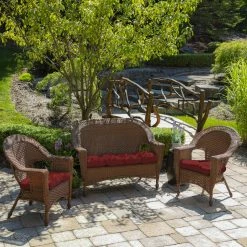 Outlet ๐ Arden Selections Ruby Red Leala Wicker Seat Cushion 2-pack - 18 In L X 20 In W X 5 In H โ๏ธ 13 Outlet ๐ Arden Selections Ruby Red Leala Wicker Seat Cushion 2-pack - 18 In L X 20 In W X 5 In H โ๏ธ -Arden Selections Shop Arden Selections Ruby Leala Texture Wicker Seat Cushion 2 pack 5