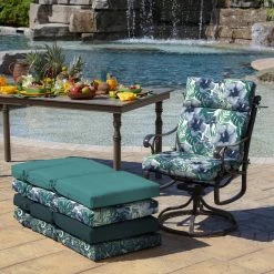 Cheap ✨ Arden Selections Salome Tropical Outdoor Dining Chair Cushion - 44 In L X 21 In W X 4.5 In H 😀 -Arden Selections Shop Arden Selections Salome Tropical Outdoor Dining Chair Cushion 3