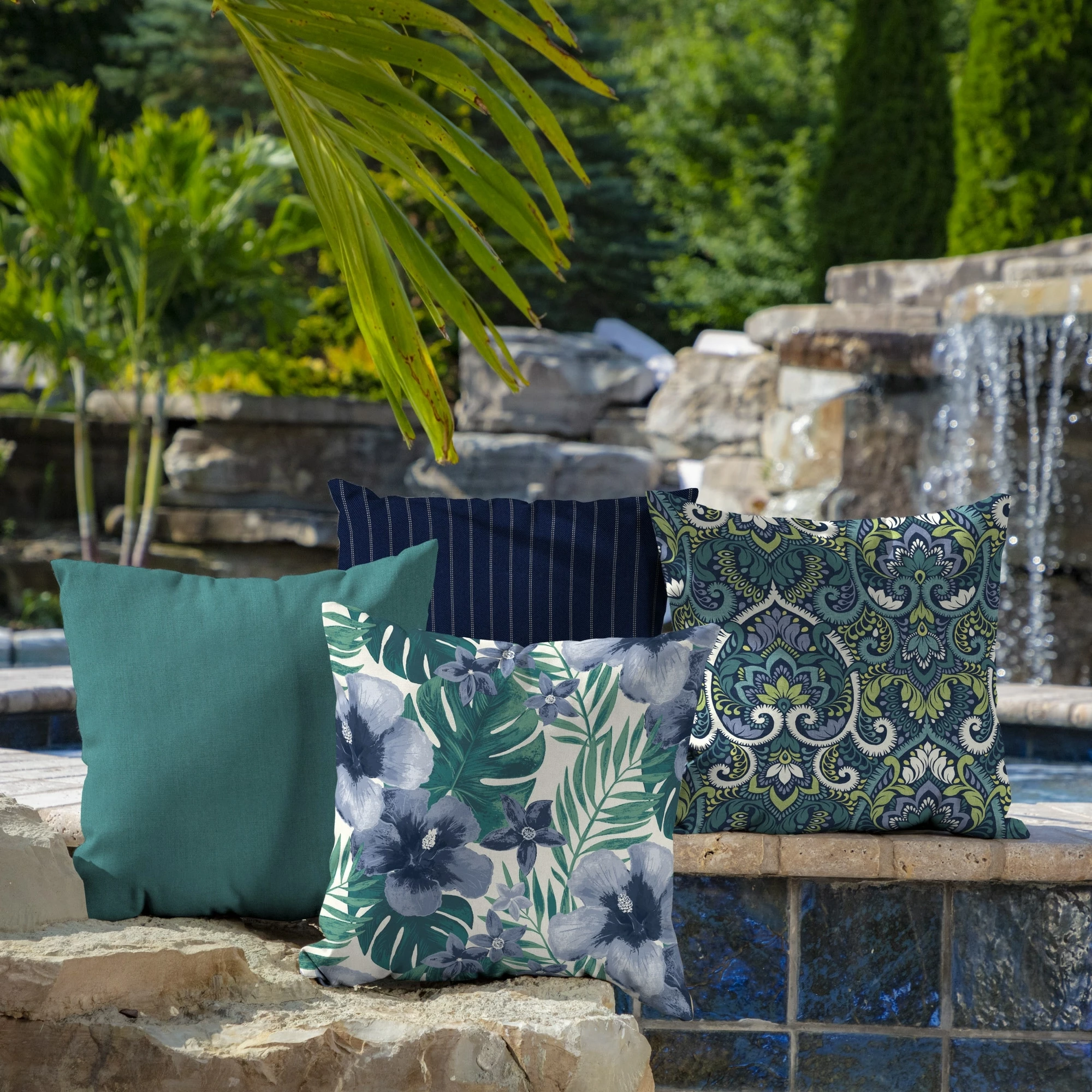 Brand new ๐ Arden Selections Salome Tropical Outdoor Throw Pillow, 2 Pack - 16" W X 16" L โค๏ธ 5 Brand new ๐ Arden Selections Salome Tropical Outdoor Throw Pillow, 2 Pack - 16" W X 16" L โค๏ธ - Image 5