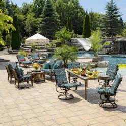 Best Pirce 😀 Arden Selections Sapphire Blue Leala Damask Outdoor Deep Seat Cushion Set - 24 W X 24 D In. ❤️ -Arden Selections Shop Arden Selections Sapphire Aurora Damask Outdoor Deep Seat Set 4
