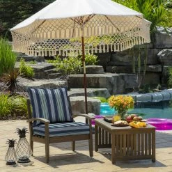 Brand new 👏 Arden Selections Sapphire Blue Leala Stripe Deep Seat Cushion Set - 24 W X 24 D In. 👍 -Arden Selections Shop Arden Selections Sapphire Aurora Stripe Outdoor Deep Seat Set 1