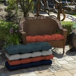 Discount ⭐ Arden Selections Sedona Valencia Outdoor Tufted Loveseat Cushion - 18 In L X 41.5 In W X 5 In H 🧨 -Arden Selections Shop Arden Selections Sedona Woven Outdoor Tufted Loveseat Cushion 3