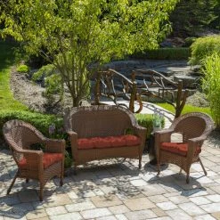 Discount ⭐ Arden Selections Sedona Valencia Outdoor Tufted Loveseat Cushion - 18 In L X 41.5 In W X 5 In H 🧨 -Arden Selections Shop Arden Selections Sedona Woven Outdoor Tufted Loveseat Cushion 5