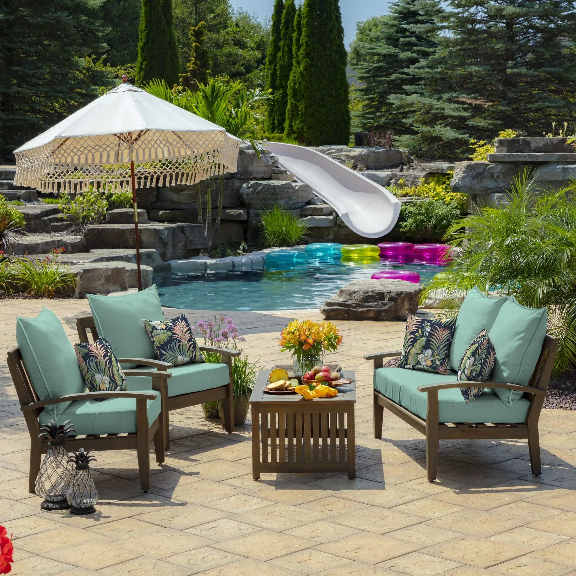 Hot Sale ๐ Arden Selections Simone Tropical Outdoor Throw Pillow, 2 Pack - 16" W X 16" D ๐ 4 Hot Sale ๐ Arden Selections Simone Tropical Outdoor Throw Pillow, 2 Pack - 16" W X 16" D ๐ - Image 4