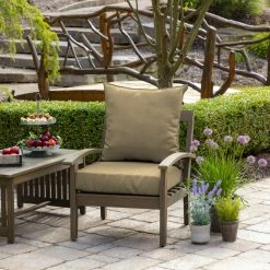 Alternative view of Coupon ⌛ Arden Selections Tan Hamilton Outdoor Deep Seat Cushion Set - 24 W X 24 D In. 🧨