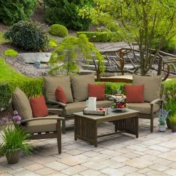Coupon โ Arden Selections Tan Hamilton Outdoor Deep Seat Cushion Set - 24 W X 24 D In. ๐งจ 14 Coupon โ Arden Selections Tan Hamilton Outdoor Deep Seat Cushion Set - 24 W X 24 D In. ๐งจ -Arden Selections Shop Arden Selections Tan Hamilton Texture Outdoor Deep Seat Set 5