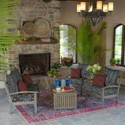 Best Pirce 🎁 Prell Paisley Outdoor 24-inch Conversation Set Cushion By Arden Selections - 24 (L) X 24 (W) X 5.75 (H) ⭐ -Arden Selections Shop Prell Paisley Outdoor 24 inch Conversation Set Cushion by Havenside Home 4